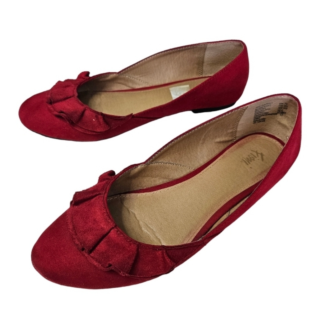 Fioni Red Ballet Flats Sz 7.5 - Picture 3 of 7